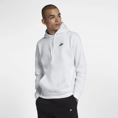 Nike Sportswear Club Fleece Pullover Hoodie In White