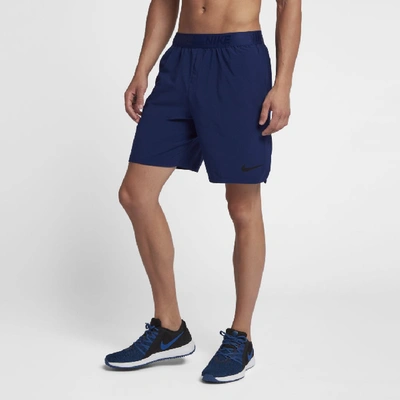 Nike Flex Men's Woven Training Shorts In Blue Void,black