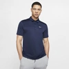 Nike Tennis Dri-fit Solid Polo Top In Navy In Blue