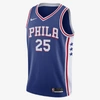 Nike Ben Simmons 76ers Icon Edition  Nba Authentic Jersey (rush Blue) In Rush Blue,white,university Red