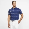 Nike Dri-fit Player Men's Striped Golf Polo In Blue