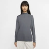 Nike Dri-fit Uv Women's 1/4-zip Golf Top In Dark Grey