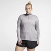 Nike Element Long Sleeve Running Top In Grey