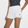 Nike Court Flex Women's Tennis Shorts (white) In White,black