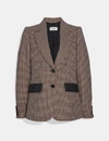 COACH COACH CHECK BLAZER - WOMEN'S,88987 BRN 3