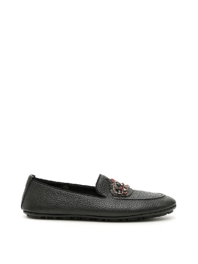 Dolce & Gabbana King Driving Shoes In Black