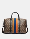 COACH COACH METROPOLITAN DUFFLE WITH HORSE AND CARRIAGE PRINT AND VARSITY STRIPE,88330