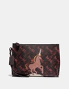 COACH COACH CHARLIE POUCH WITH HORSE AND CARRIAGE PRINT AND UNICORN - WOMEN'S,86106 V5C1A