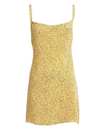 Anemone Leopard Tie-back Mini Dress In Multi