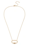 ALLSAINTS PAVE CRYSTAL PENDANT NECKLACE,281545GLD110