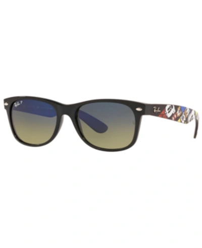 Ray Ban Disney Unisex Polarized Sunglasses, Rb2132 New Wayfarer In Black