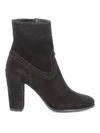 TOD'S 75B SADDLERY STYLE LEATHER BOOTIES,7fb3be31-6e40-a83b-6eee-b652c908eec0