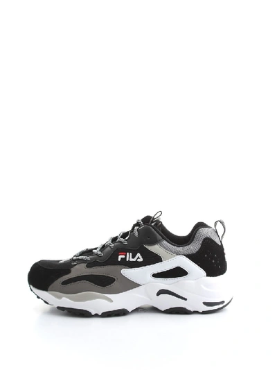 Fila Leather And Mesh Trainers In Grey