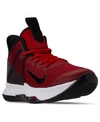 Nike Men's Lebron Witness Iv Basketball Sneakers From Finish Line In Black/gymred