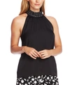 VINCE CAMUTO STUDDED HALTER BLOUSE