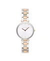 REBECCA MINKOFF WOMENS MAJOR TWO TONE STAINLESS STEEL WATCH 33MM