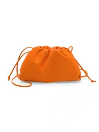 Bottega Veneta Small The Pouch Leather Clutch In Orange