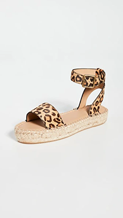 Soludos Cadiz Leopard-print Faux Calf Hair Espadrille Sandals In Leopard Print