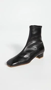 By Far Este 25mm Square Toe Ankle Boots In Black