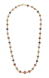 AMRAPALI 14K ROSE GOLD AND MULTICOLORED SAPPHIRE RONDELLE NECKLACE,791962