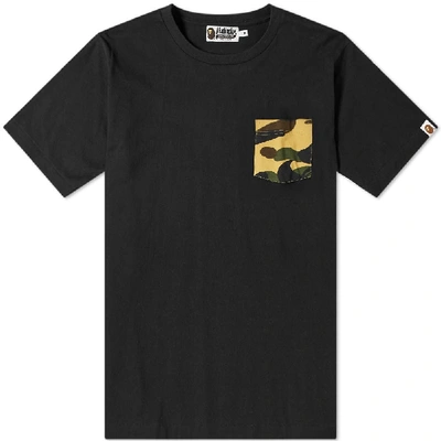 A Bathing Ape Relaxed Bape Pocket Tee In Black