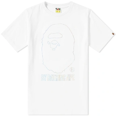 A Bathing Ape Hologram By Bathing Tee In White