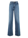 J Brand Monday Faded High-rise Wide-leg Jeans In Denim