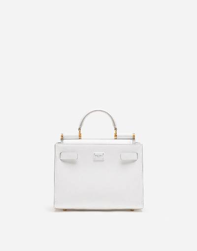 Dolce & Gabbana Calfskin Sicily 62 Mini Bag In White