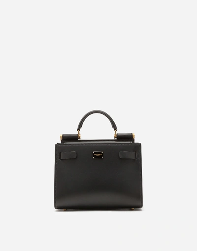 Dolce & Gabbana Calfskin Sicily 62 Mini Bag In Black