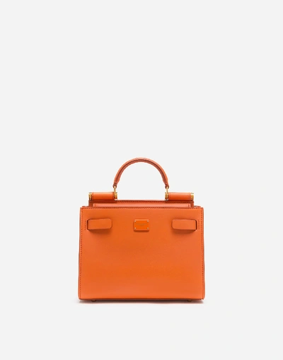 Dolce & Gabbana Sicily 62 Micro Bag In Coral Colour In Orange