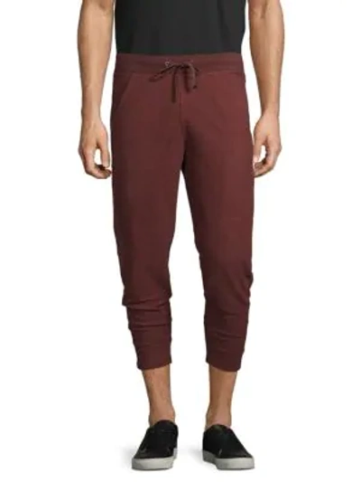 Lot78 Stretch Tapered Pants In Oxblood