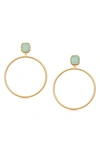 MISSOMA LENA AMAZONITE FRONTAL HOOP EARRINGS,ZU-G-E11-AMZ