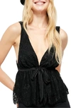 Free People Chante Lace Tank In Black