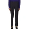 GUCCI NAVY SATIN PIPING TROUSERS