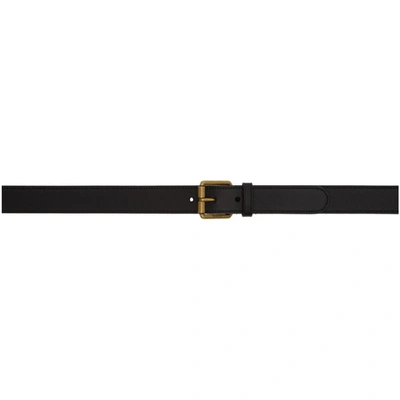 Gucci Black Leather Horsebit Belt In 1000 Black
