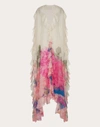 VALENTINO VALENTINO PRINTED CHIFFON EVENING DRESS