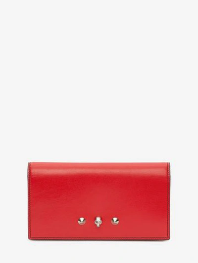 Alexander Mcqueen Skull And Stud Continental Wallet