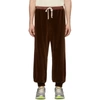 GUCCI BROWN CHENILLE JOGGING LOUNGE PANTS