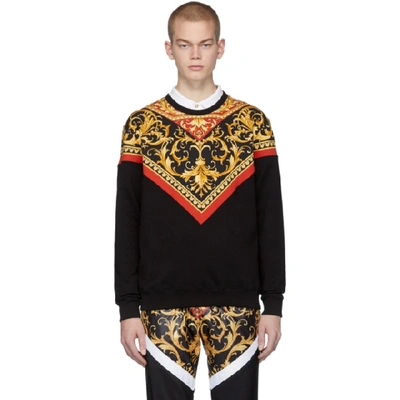 Versace Le Pop Classique Print Sweatshirt In Black