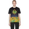 VERSACE VERSACE BLACK AND BLUE PALM SPRINGS T-SHIRT