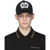 VERSACE VERSACE BLACK MEDUSA LAUREL CAP