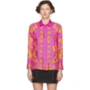 VERSACE VERSACE PINK BAROQUE WESTERN SHIRT