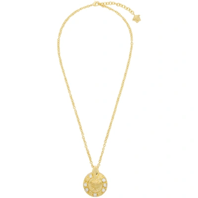 Versace Gold Medusa Crystal Palazzo Necklace In Dco0h Gldcr