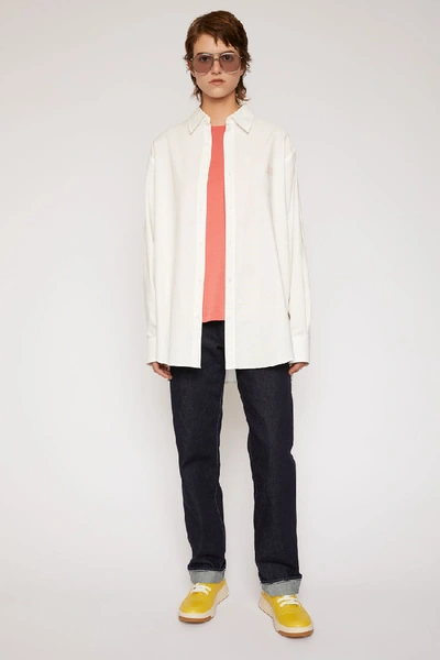 Acne Studios Face-patch Oversized Shirt White