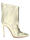 Alexandre Vauthier Alex Mirror Metallic Ankle Boots In Platinum