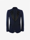 ALEXANDER MCQUEEN JAPANESE CAMELLIA TUXEDO JACKET