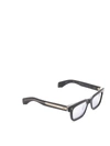 JACQUES MARIE MAGE BLUE LENSES BLACK AND GOLD SUNGLASSES