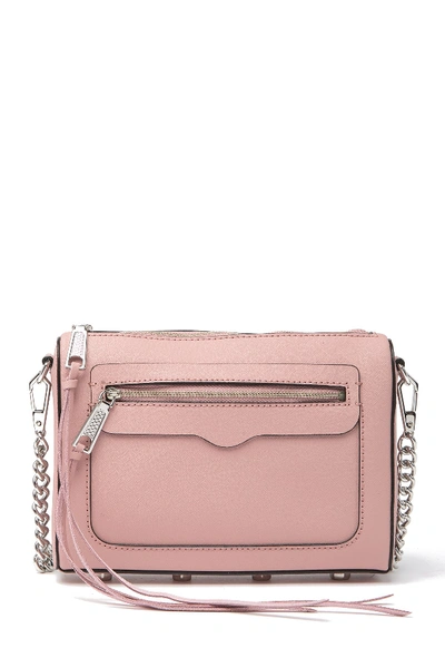 Rebecca Minkoff Avery Leather Crossbody Bag In Vintage Pink