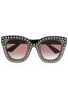 Gucci Oversize Studded Sunglasses In 黑色
