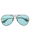 Gucci Aviator Sunglasses In 黑色